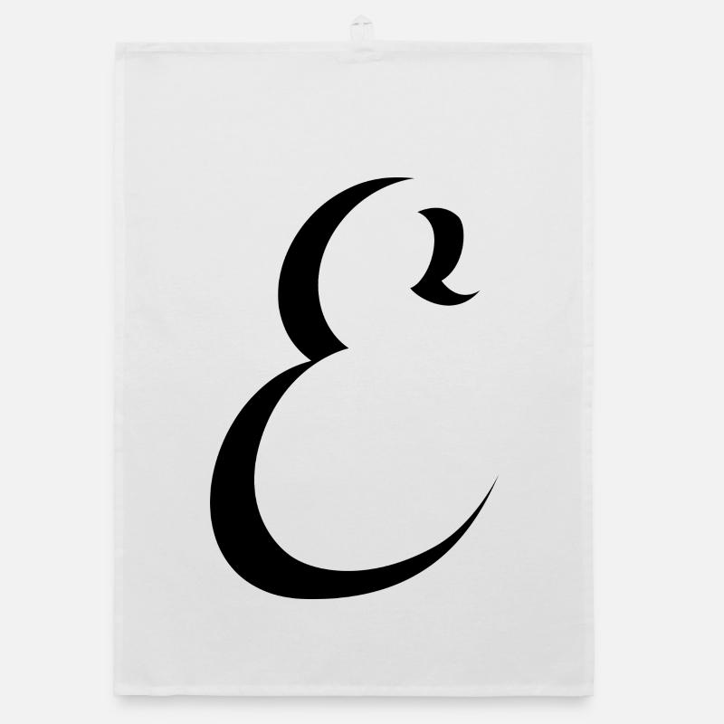 Letter E, name, the letter E Organic dish towel