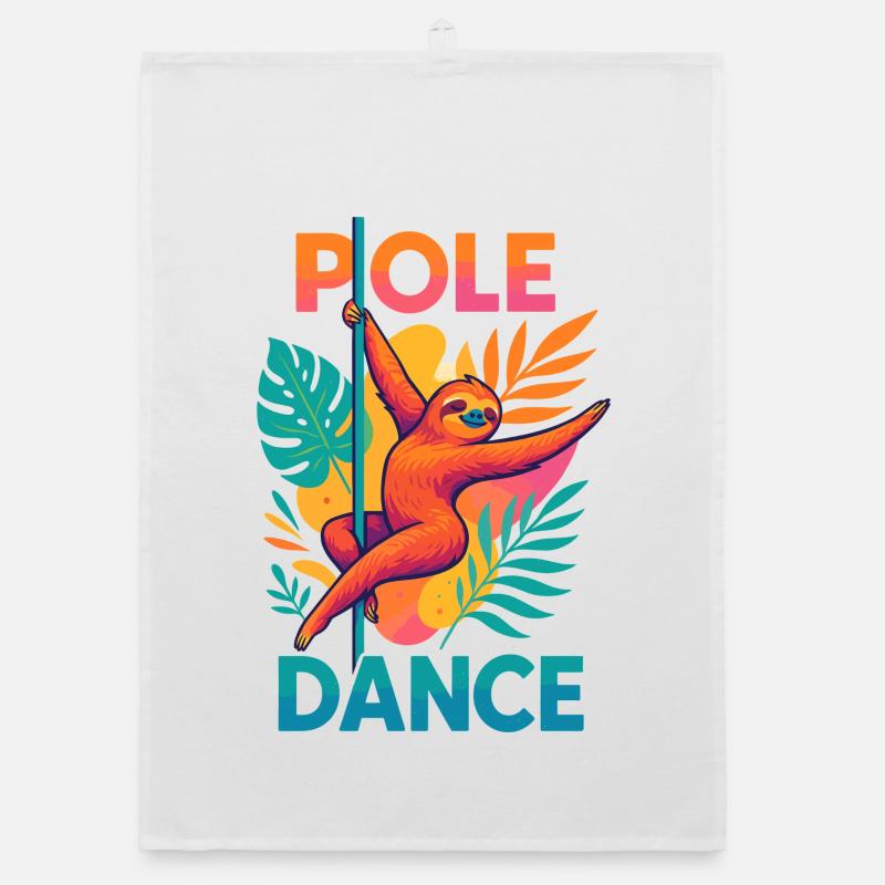 Pole Dance paresseux Pole Dancer Drôle de cadeau Torchon bio
