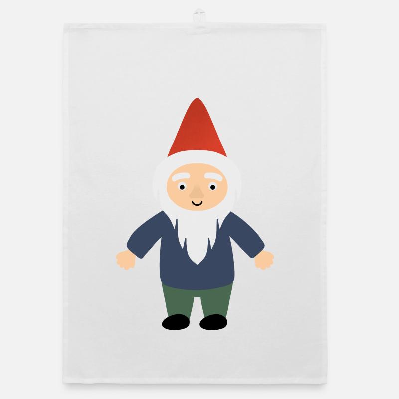 Gartenzwerg mit rotem Hut Organic Geschirrtuch