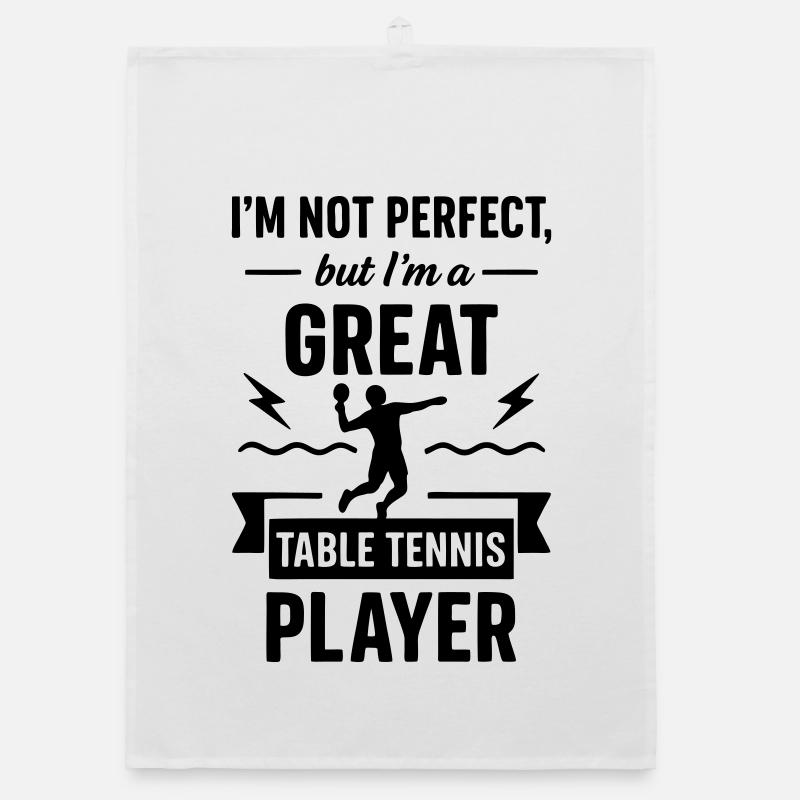 Super Table Tennis Player Funny Organic dish towel
