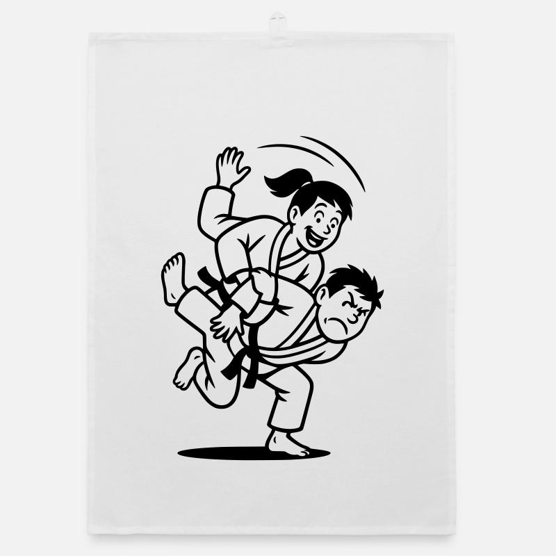 Judoka Throw Organic dish towel