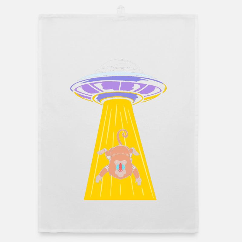 Pavian Primat Affe Affen Baboon Organic Geschirrtuch