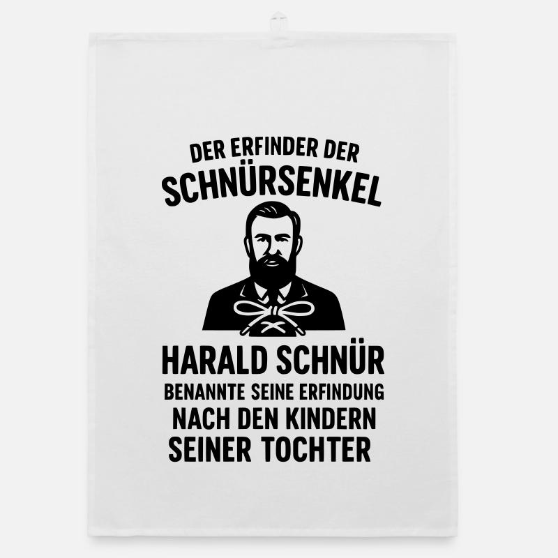 Schnürsenkel Erfinder Witziger Spruch Organic Geschirrtuch