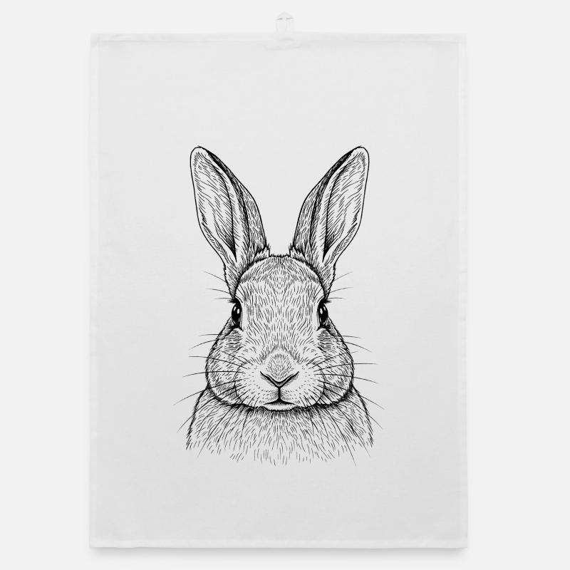 Rabbit Bunny Organic dish towel