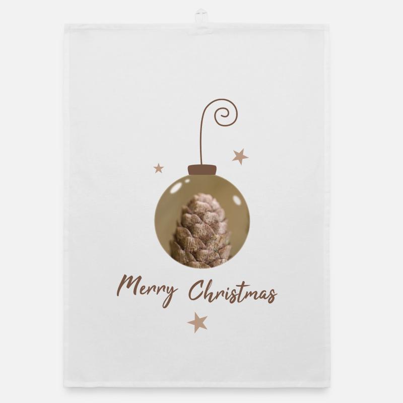 Bal de Noël avec décoration de Noël en cône Torchon bio