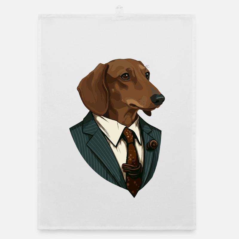 Teckel en couleur Torchon bio