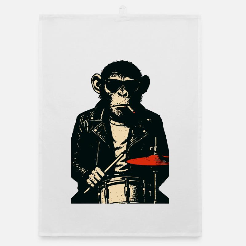 Chimp Rebel Trommler Organic Geschirrtuch