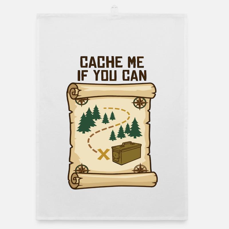 Geocaching Schatzsuche Organic Geschirrtuch