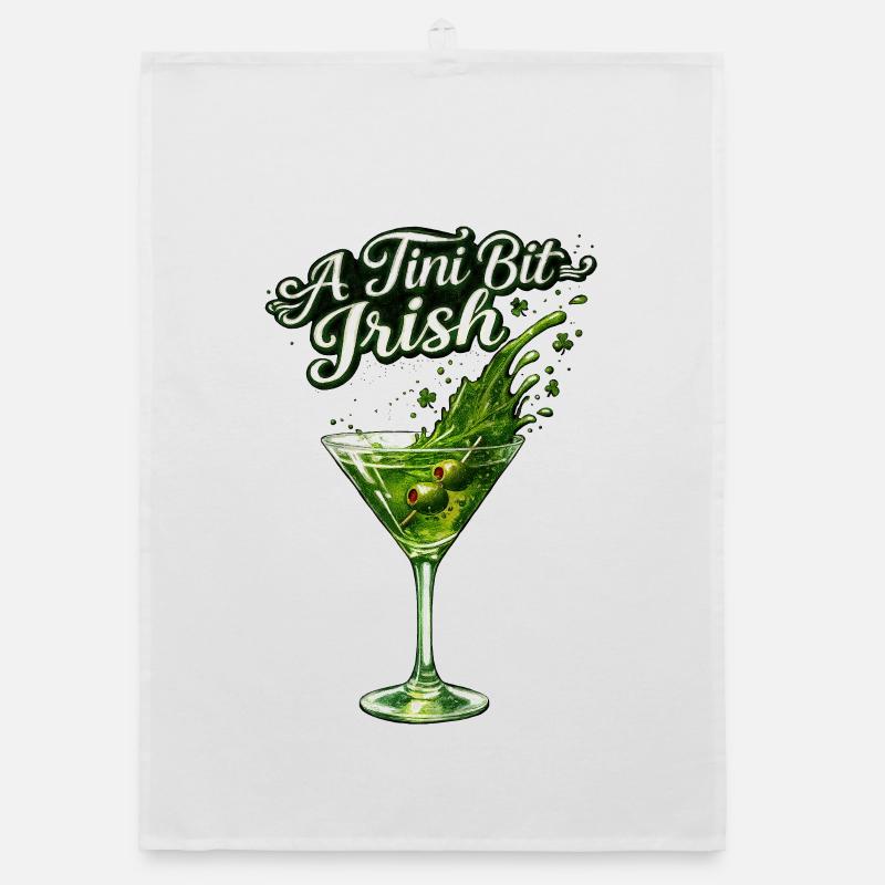A Tiny Bit of Irish – Retro St. Patrick’s Organic Geschirrtuch