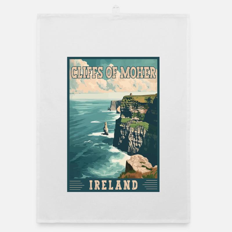 Entdecken Sie Cliffs Of Moher in Irland Organic Geschirrtuch