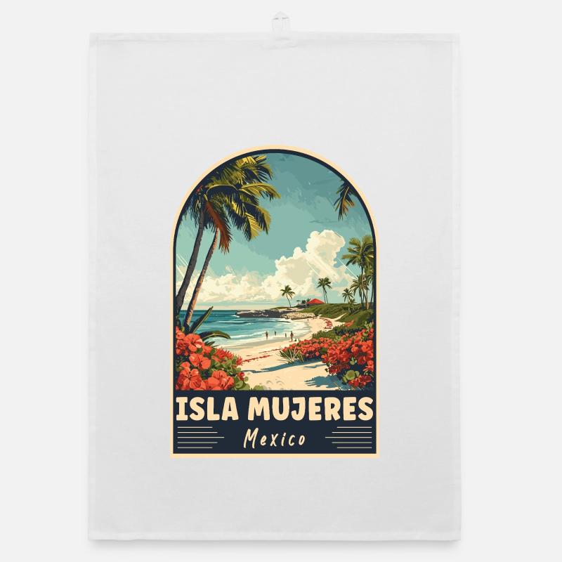 Découvrez le paradis tropical d’Isla Mujeres, Mexique Torchon bio