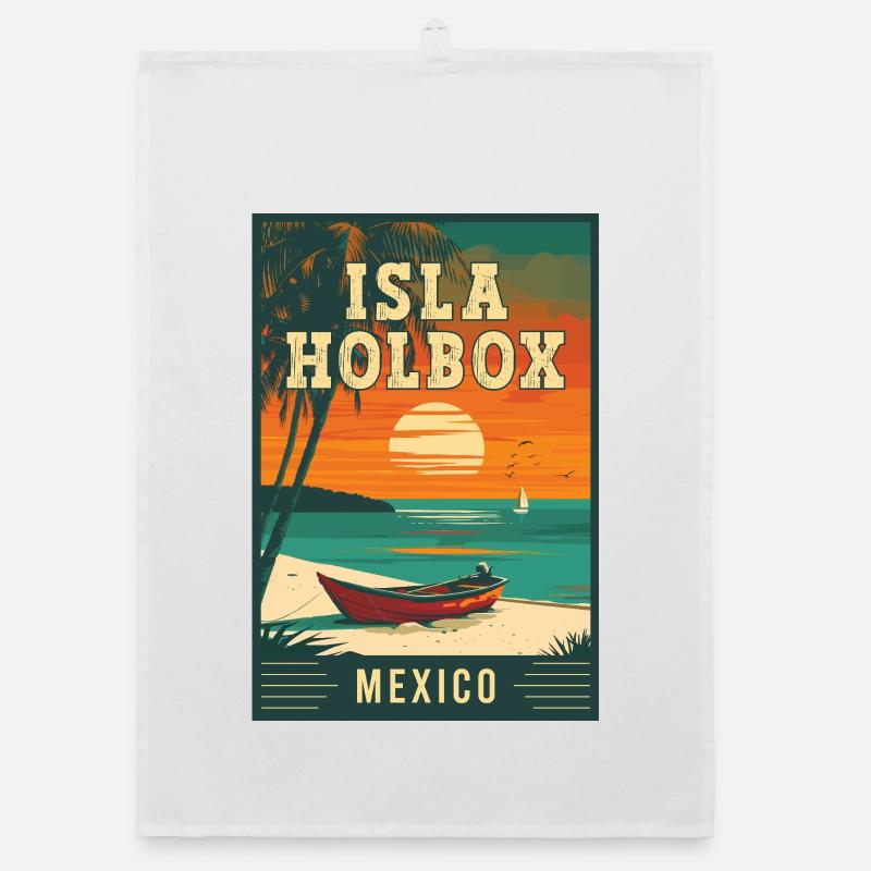 Entdecken Sie das Paradies auf der Isla Holbox in Mexiko Organic Geschirrtuch