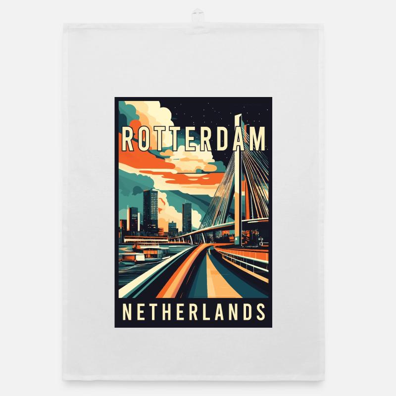 Explore Stunning Rotterdam in Netherlands Organic dish towel