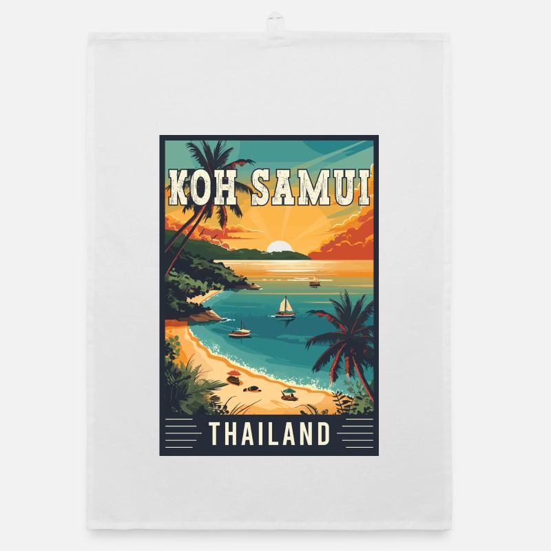 Entdecken Sie das Paradies in Koh Samui in Thailand Organic Geschirrtuch