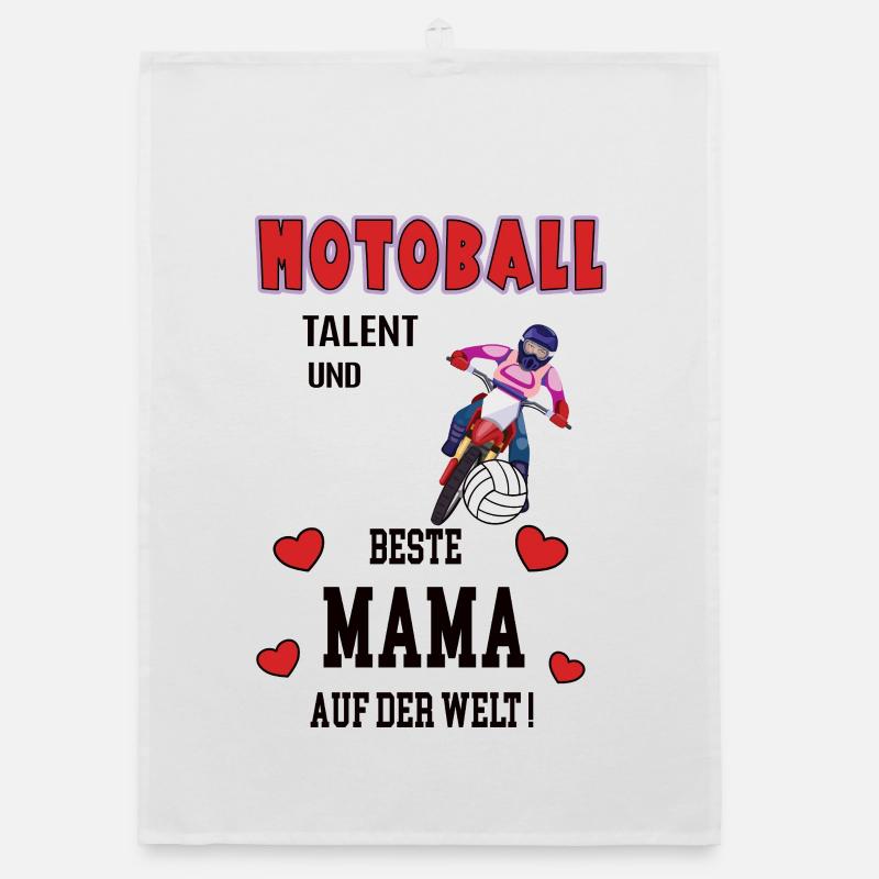 Motoball Beste Mama Mutter Muttertag Geburtstag Organic Geschirrtuch