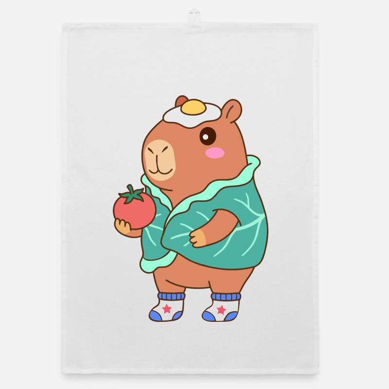Lustiges Capybara-Salatpapier – süßes Feinschmeckergeschenk Organic Geschirrtuch