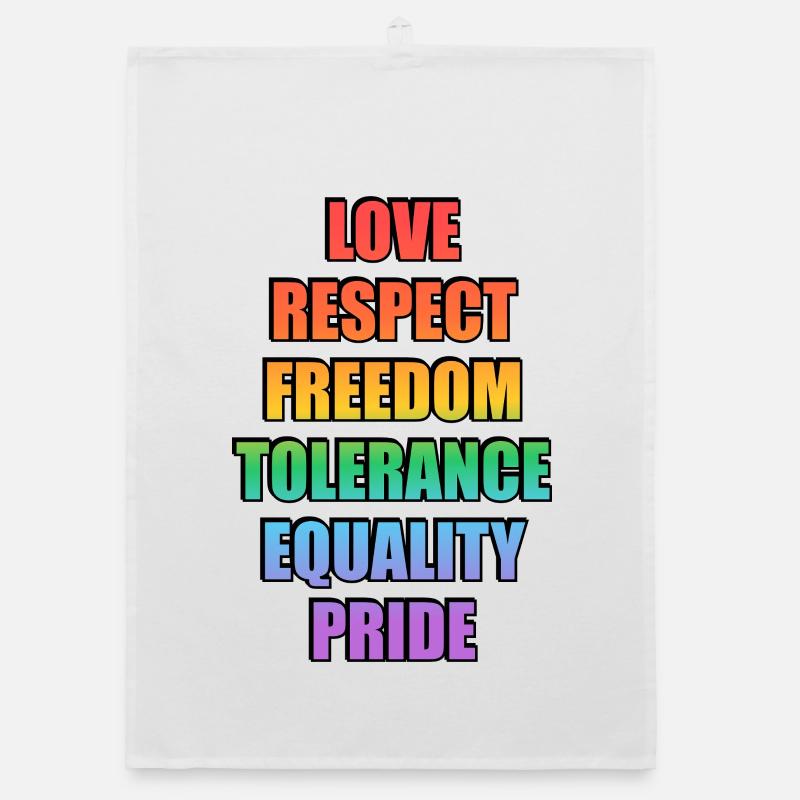 Bedeutung der Regenbogenflagge von Gay Pride Organic Geschirrtuch