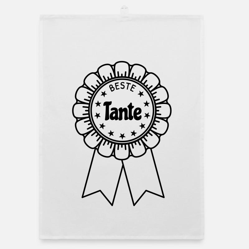Beste Tante - Organic Geschirrtuch - Weiß