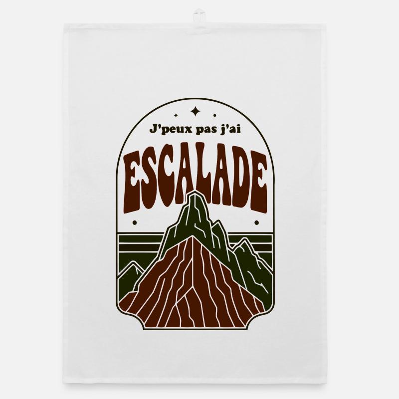 Escalade Montagne Retro Logo Torchon bio