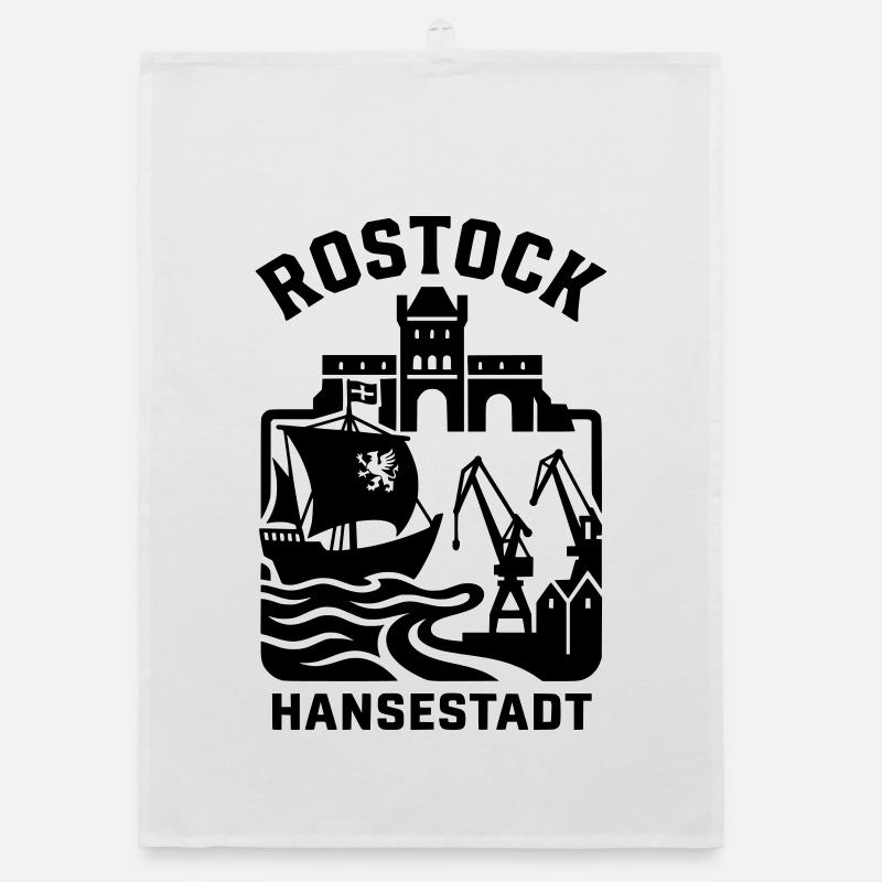 Rostock Hansestadt Organic Geschirrtuch