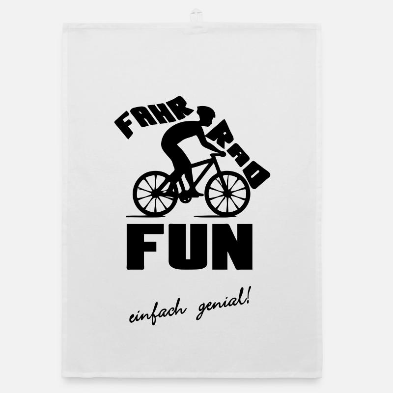 Fahrrad Fun Radfahrer Rad Sport Freizeit Geschenk - Organic Geschirrtuch - Weiß