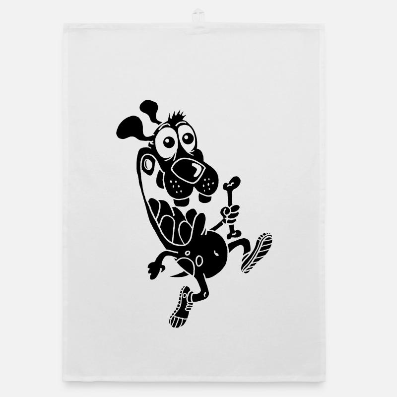 Course de relais pour un chien noir Torchon bio