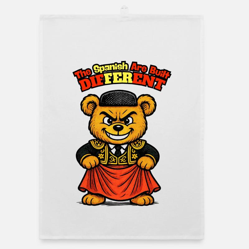 Spanischer Teddybär - Spanischer Humor Organic Geschirrtuch