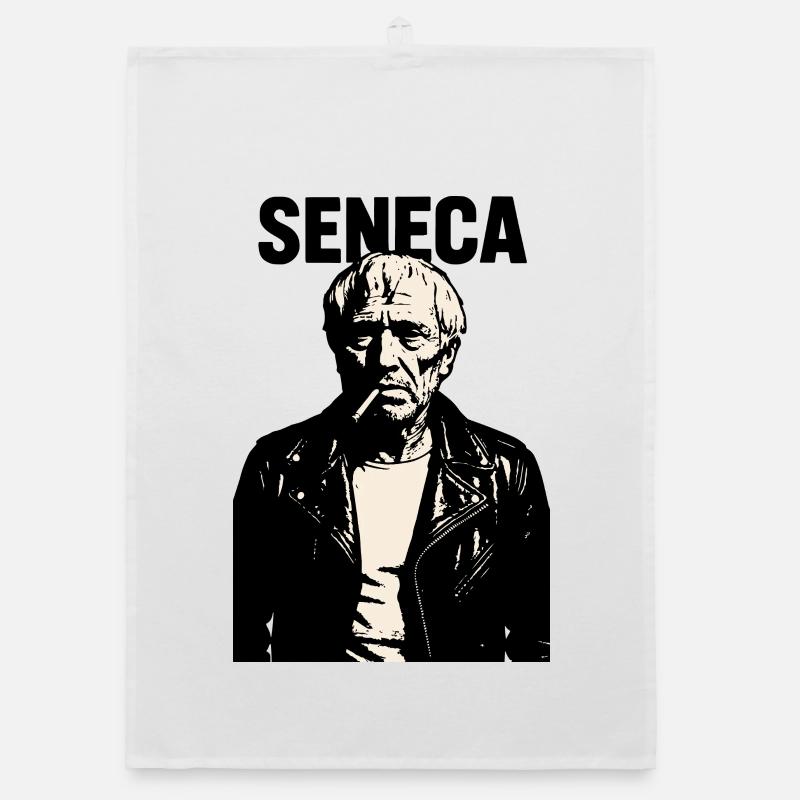 Seneca Stoic Philosopher Rebel Portrait Organic dish towel