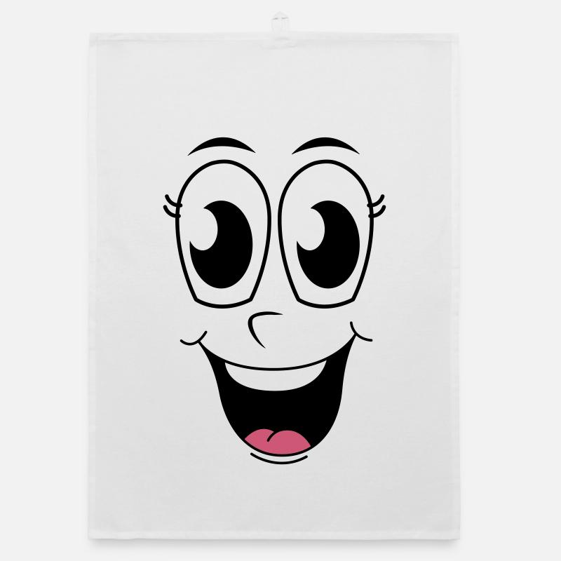 Glückliches Gesicht Organic Geschirrtuch