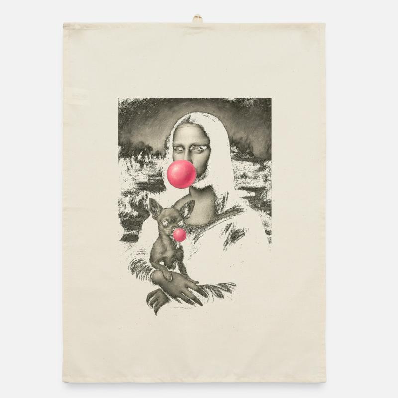 Mona Bubble Surreal Pop Organic dish towel