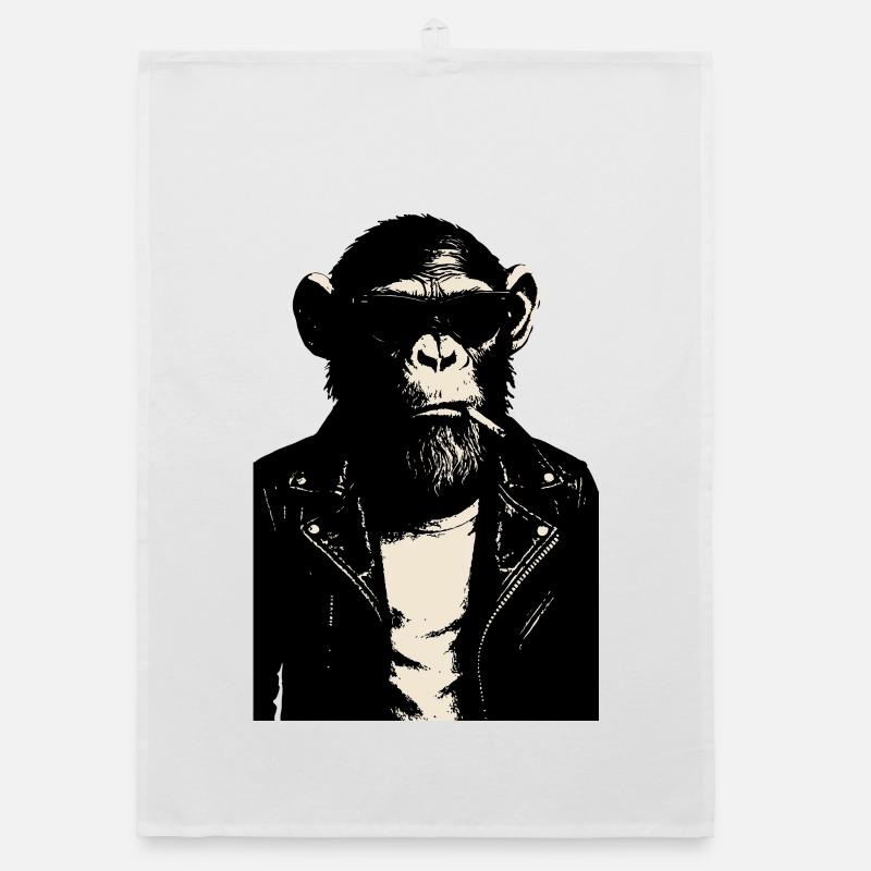 Monkey Rebel Lederjacke Organic Geschirrtuch