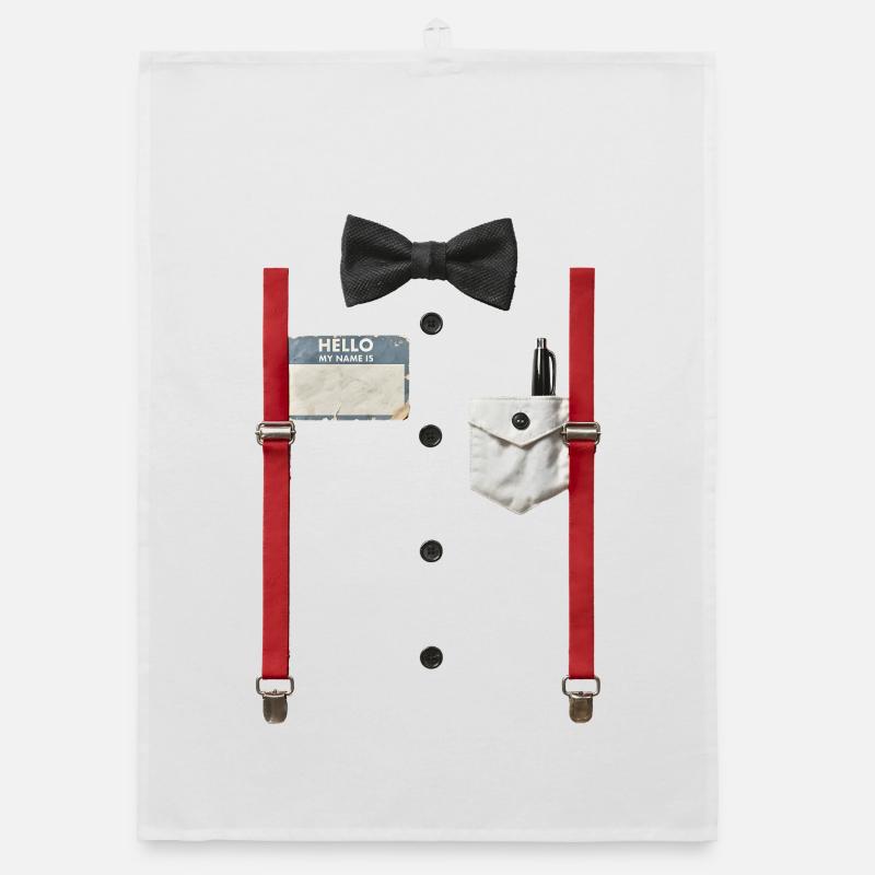 Vintage Dapper Set mit Hosenträgern Organic Geschirrtuch