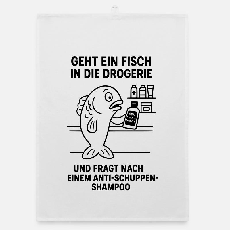Anti-Dandruff Shampoo Fish Joke Organic dish towel