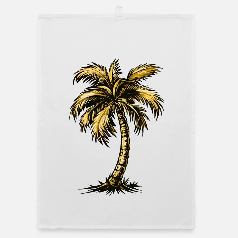 Palm Tree Beach Organic dish towel