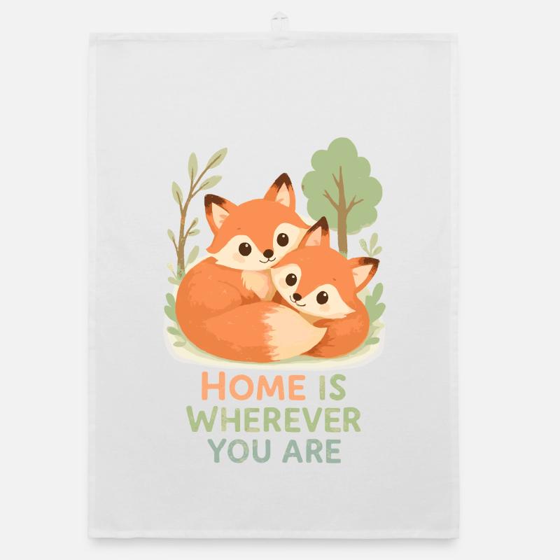 Couple de renards mignons dans la forêt Torchon bio