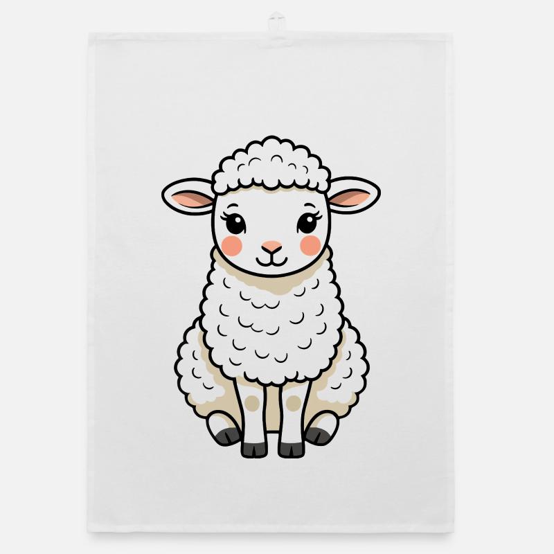 Süßes Schaf niedlich Organic Geschirrtuch