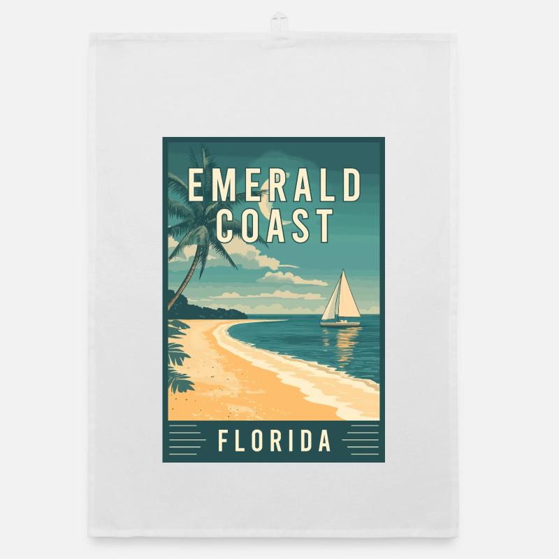 Experience Stunning Emerald Coast in Florida Organic dish towel
