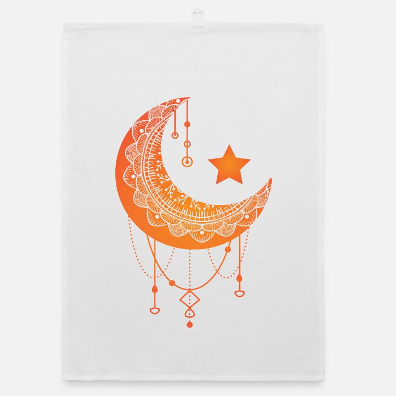 Moon Crescent Moon Crescent Moon Crescent Moon Star Organic dish towel