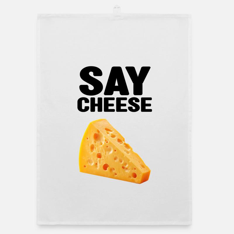 Cheese wedge joy Organic dish towel