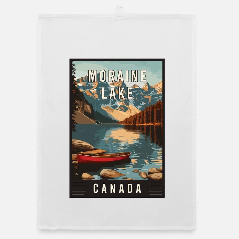 Discover Moraine Lake Canada Banff National Park Organic dish towel