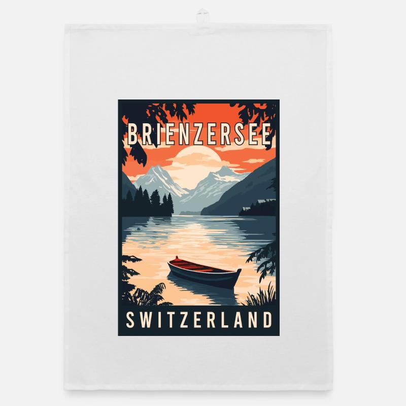 Erleben Sie den Alpensee der Brienzersee Schweiz Organic Geschirrtuch