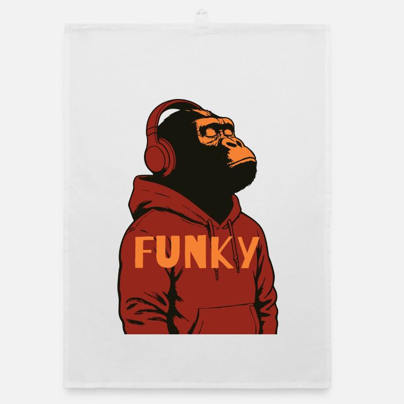 Sweat à capuche funky Gorilla design Torchon bio