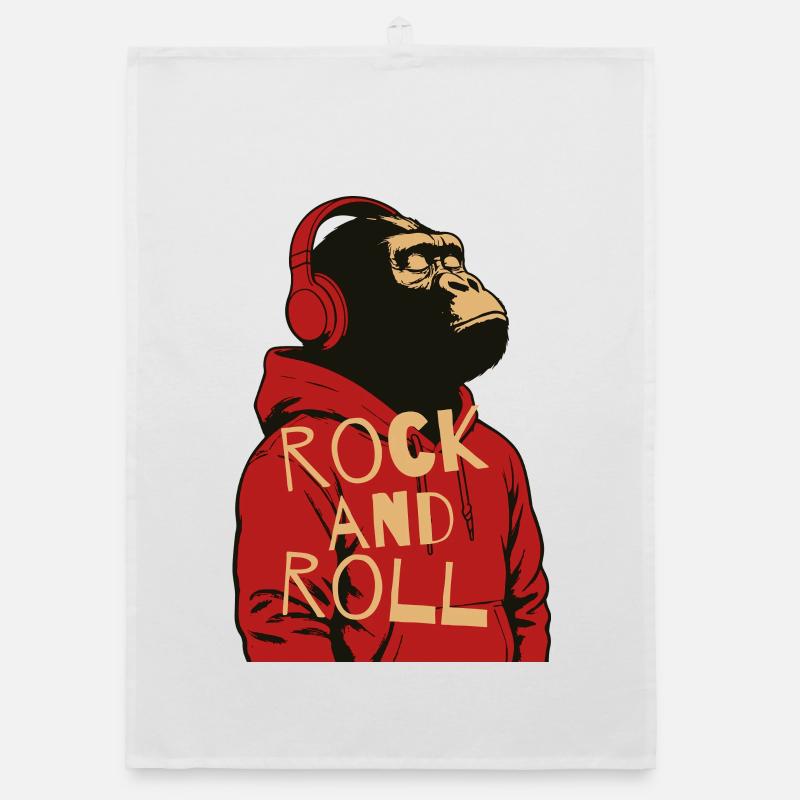 Sweat à capuche Gorilla Rock And Roll Torchon bio