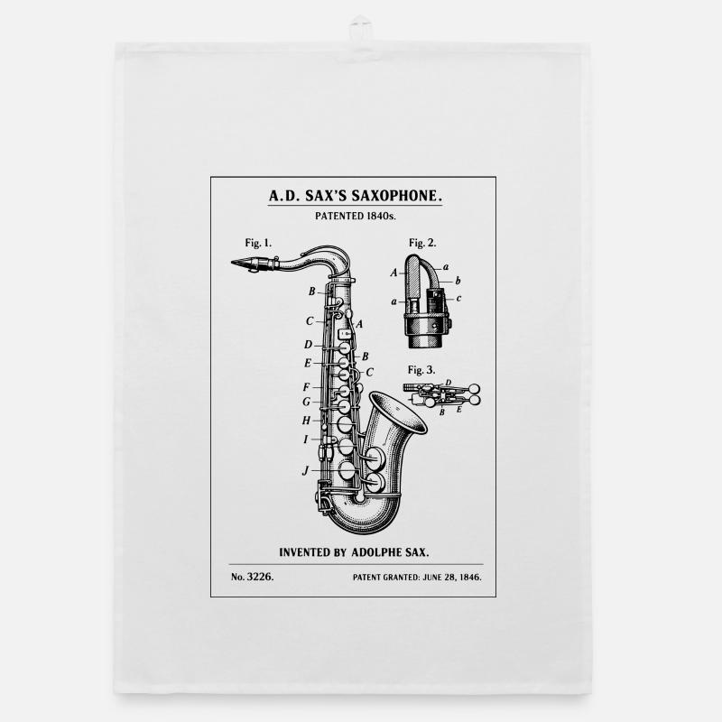 Conception du brevet du plan d’instrument de saxophone Torchon bio