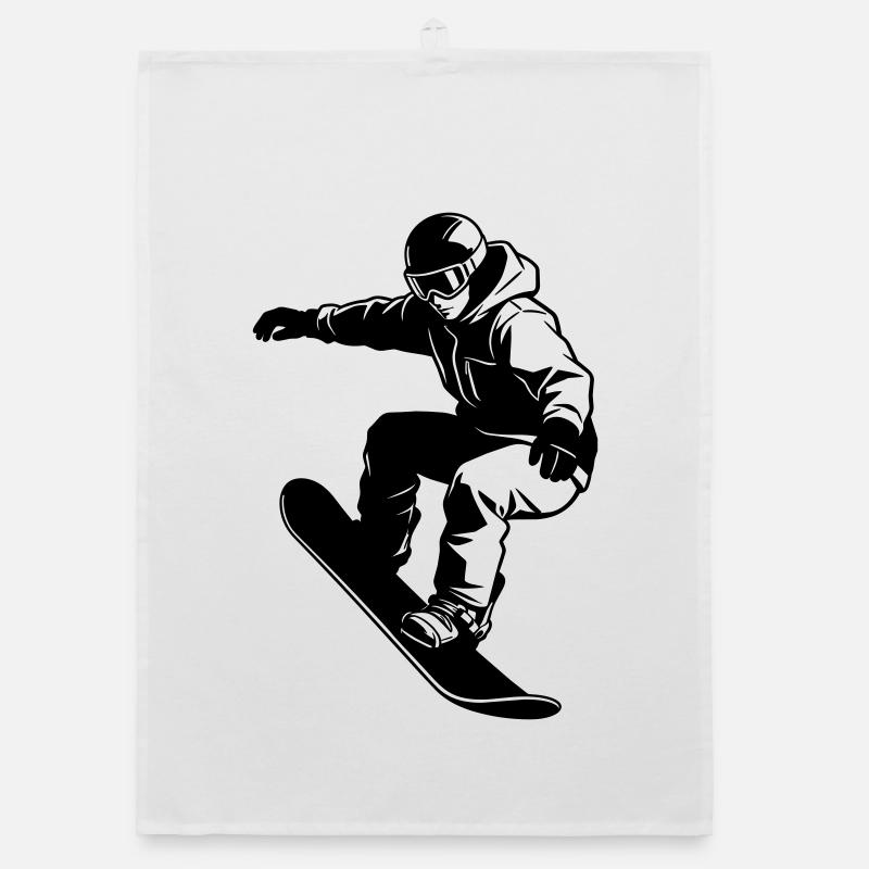 Snowboarder Organic Geschirrtuch
