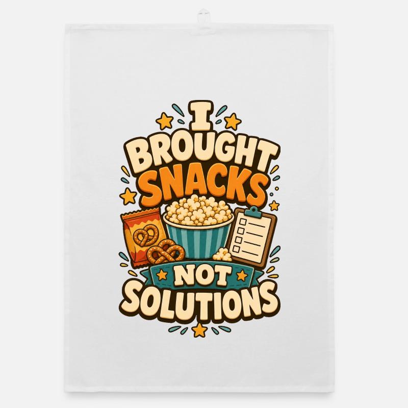 J’ai apporté des snacks, pas des solutions. Torchon bio