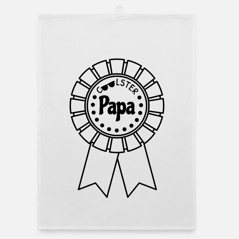 Papa le plus cool - Torchon bio - blanc