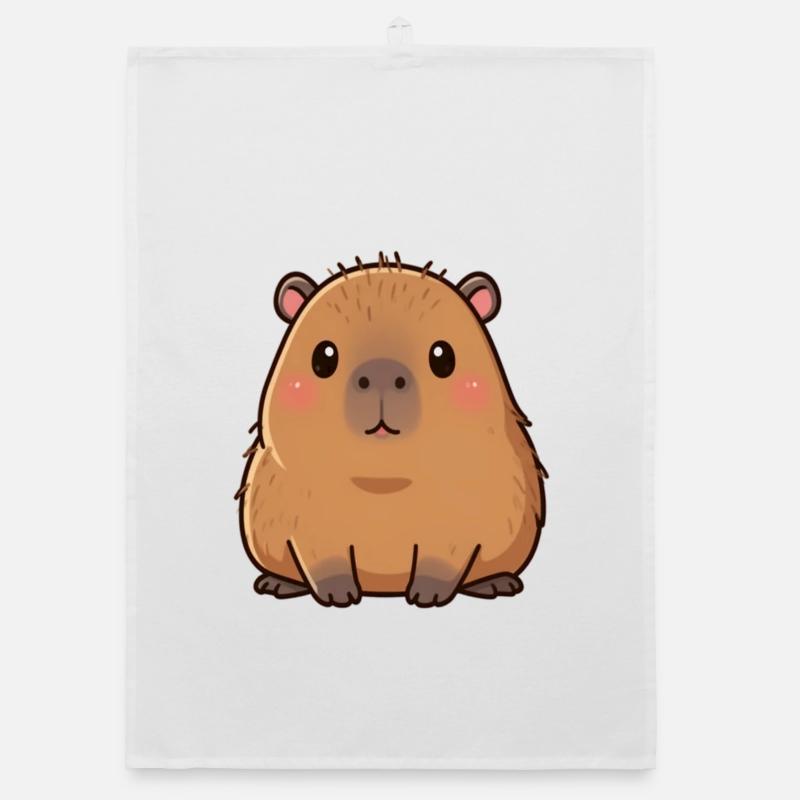 Capybara Wasserschwein Geschenk Organic Geschirrtuch