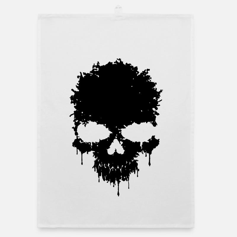 Skull Grunge Organic dish towel