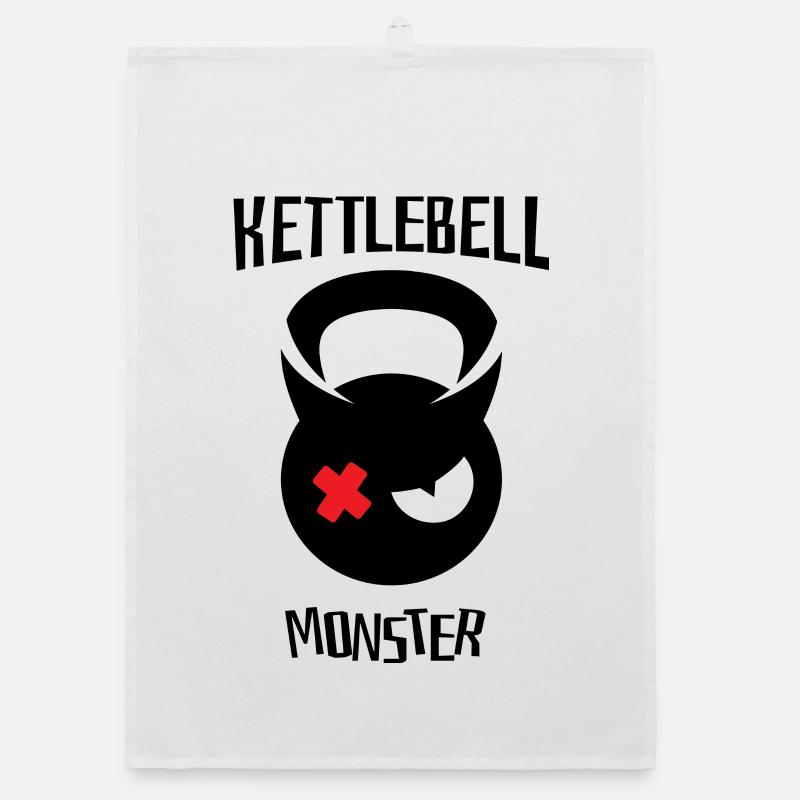 kettlebell monster 002 Organic dish towel